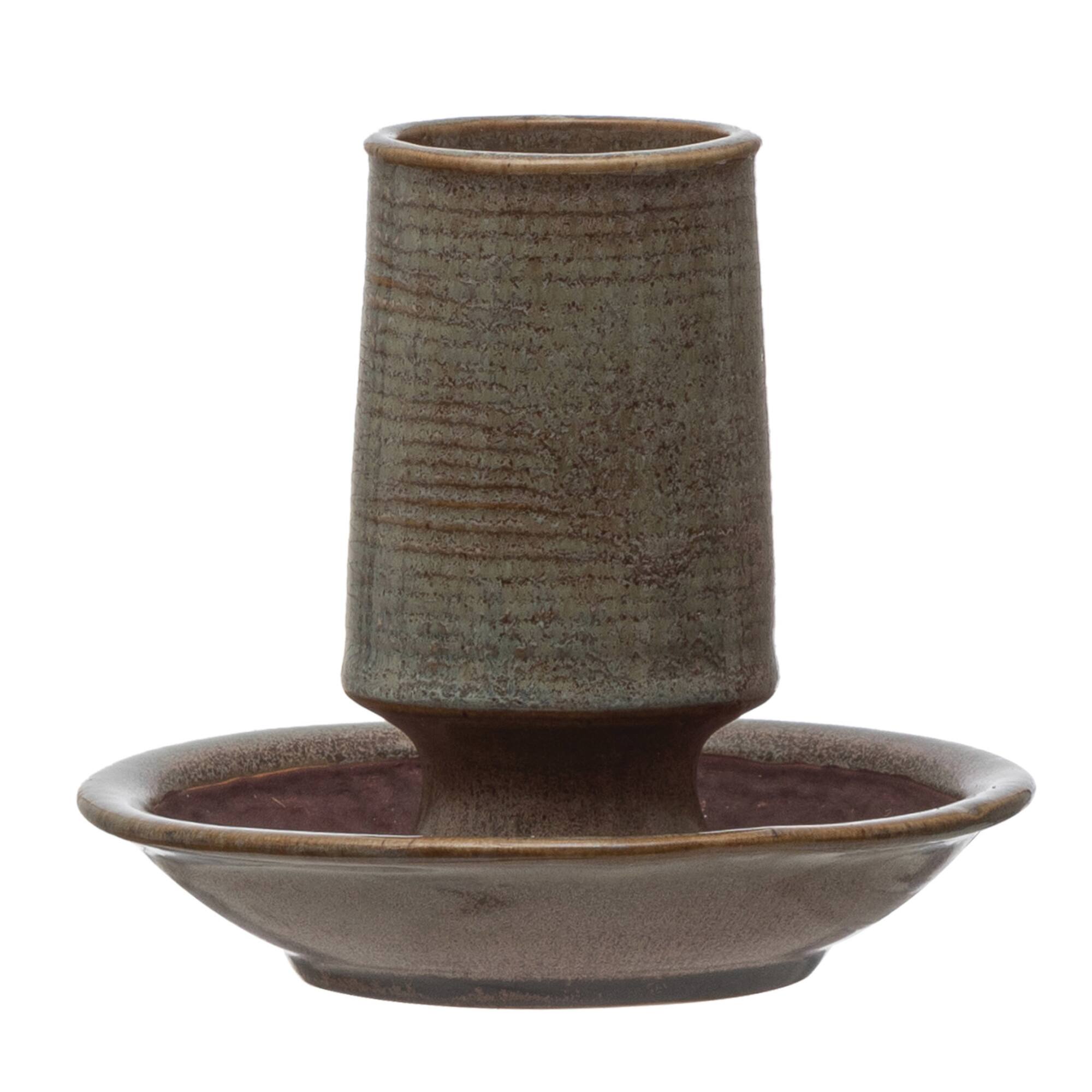 Hello Honey® Gray Stoneware Match Holder with Striker Plate